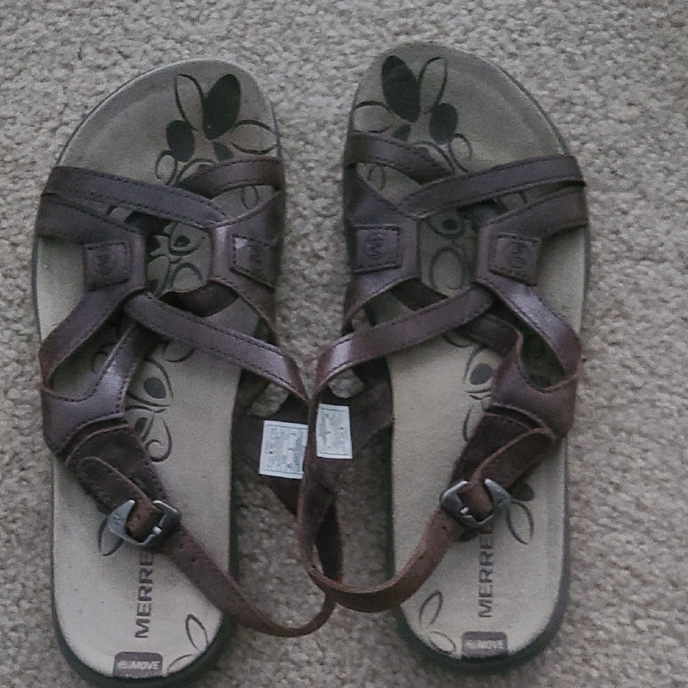 Merrell Women's Dark Brown Leather Sandals
